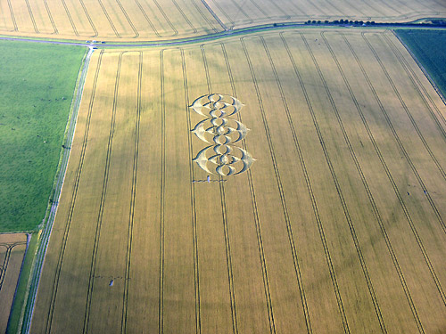 South Field, Wiltshire crop circle, aerial photo 3