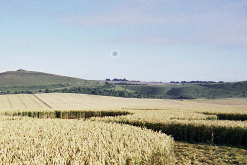 South Field, Wiltshire crop circle, aerial photo 92