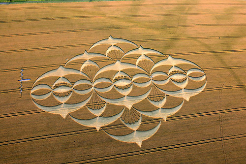 South Field, Wiltshire crop circle, aerial photo 25