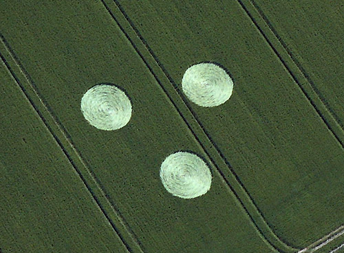 Honey Street, Wiltshire crop circle, aerial photo 2