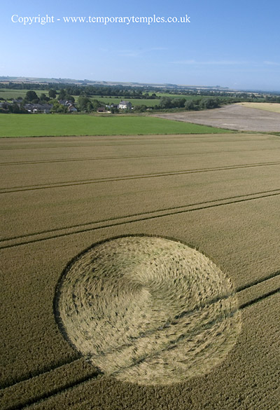 Honey Street (2), Wiltshire crop circle, aerial photo 2