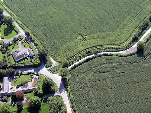 Summers Lane, Wiltshire crop circle, aerial photo 2