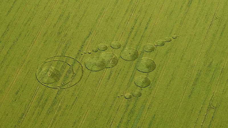 Sutton, Essex crop circle, aerial photo 2