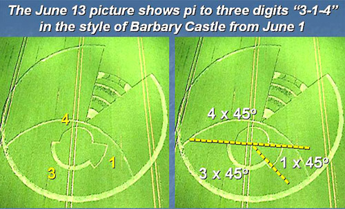 Uffington, Oxfordshire crop circle, aerial photo 3