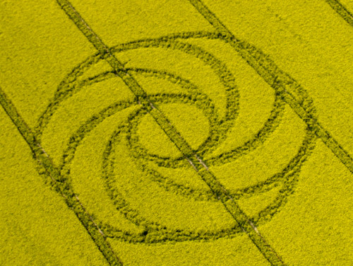 Waden Hill, Wiltshire crop circle, aerial photo 12