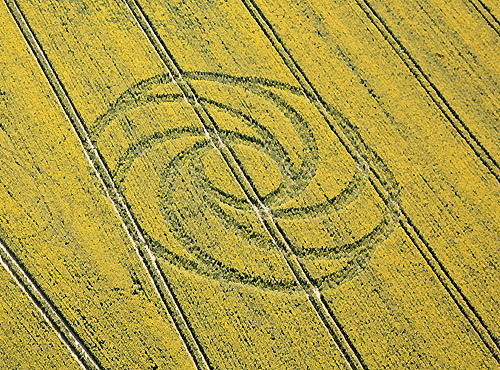 Waden Hill, Wiltshire crop circle, aerial photo 3