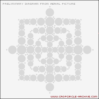 Wayland Smithy, Oxfordshire crop circle, aerial photo 16