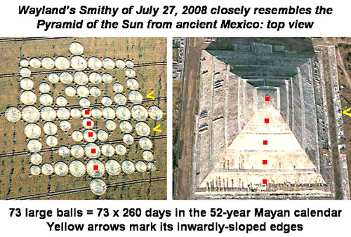 Wayland Smithy, Oxfordshire crop circle, aerial photo 9