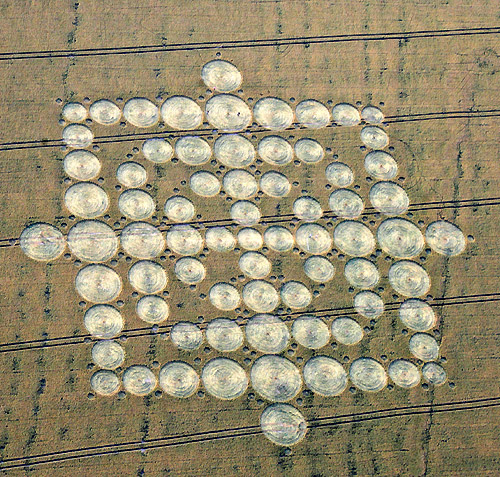 Wayland Smithy, Oxfordshire crop circle, aerial photo 14