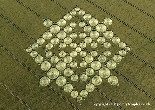 Wayland Smithy, Oxfordshire crop circle, aerial photo 12