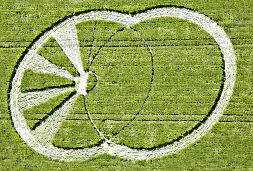 West Kennett, Wiltshire crop circle, aerial photo 15
