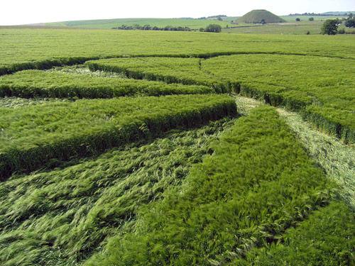 West Kennett, Wiltshire crop circle, aerial photo 2