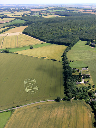 Hillside Farm, Wiltshire crop circle, aerial photo 2