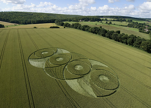 Hillside Farm, Wiltshire crop circle, aerial photo 12