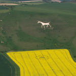 Below the White Horse, Wiltshire crop circle, aerial photo 21