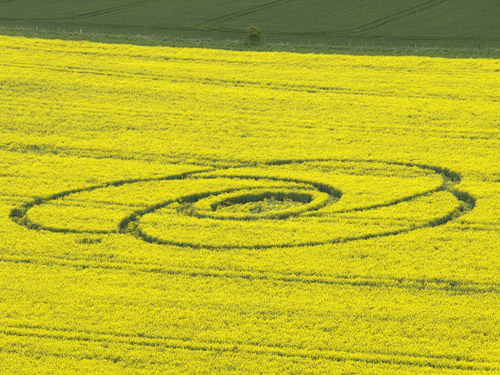 Below the White Horse, Wiltshire crop circle, aerial photo 4