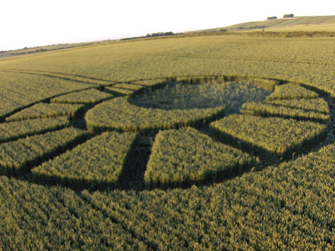 Winterbourne Bassett, Wiltshire crop circle, aerial photo 6