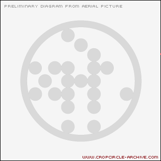 Avebury Manor, Wiltshire crop circle, aerial photo 41