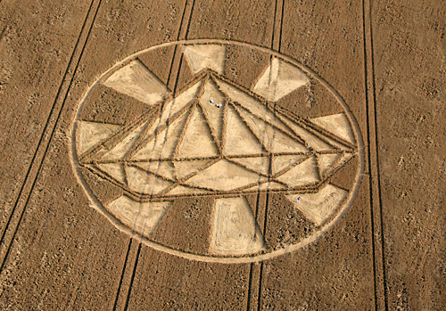 Yatesbury, Wiltshire crop circle, aerial photo 9