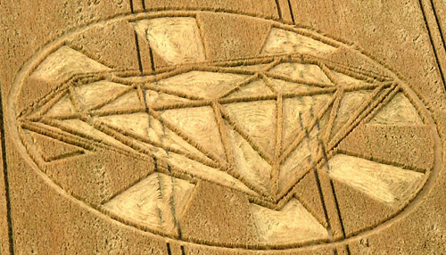 Yatesbury, Wiltshire crop circle, aerial photo 2