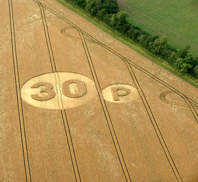 Yatesbury, Wiltshire crop circle, aerial photo 14