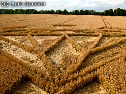 Yatesbury, Wiltshire crop circle, aerial photo 3