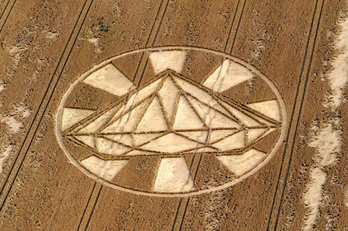 Yatesbury, Wiltshire crop circle, aerial photo 12