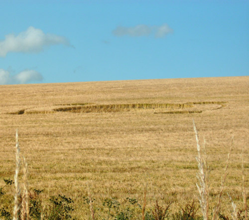 Chilcomb Down, Hampshire crop circle, aerial photo 3