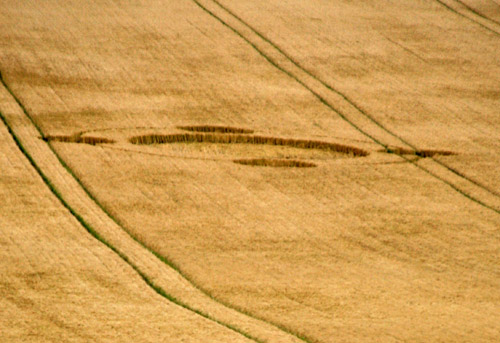 Chilcomb Down, Hampshire crop circle, aerial photo 2