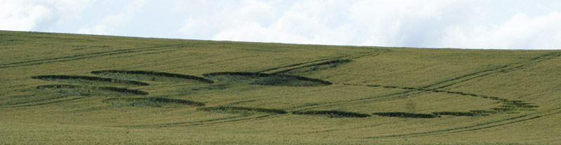 Radford Hill, Warwickshire crop circle, aerial photo 5