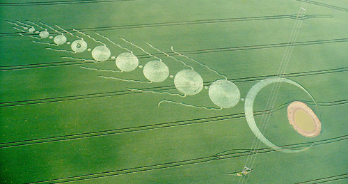 Martinsell Hill, Wiltshire crop circle, aerial photo 9