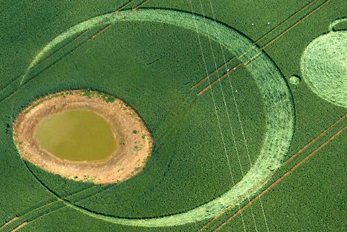 Martinsell Hill, Wiltshire crop circle, aerial photo 10