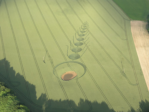 Martinsell Hill, Wiltshire crop circle, aerial photo 2