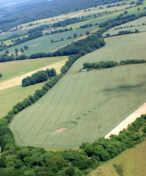 Martinsell Hill, Wiltshire crop circle, aerial photo 5