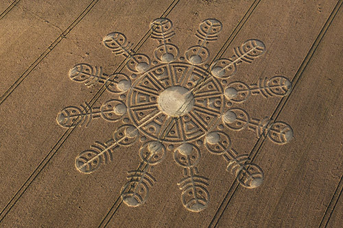 Smeathe's Plantation, Wiltshire crop circle, aerial photo 5