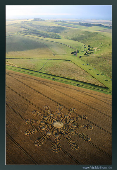 Smeathe's Plantation, Wiltshire crop circle, aerial photo 6