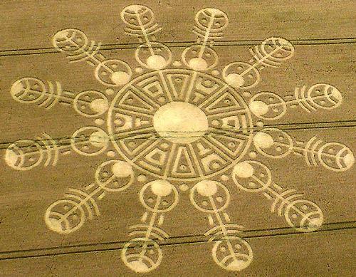 Smeathe's Plantation, Wiltshire crop circle, aerial photo 12