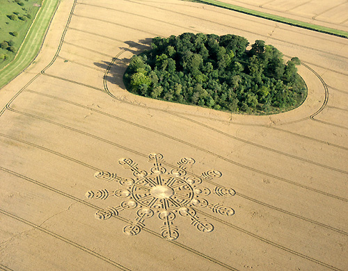 Smeathe's Plantation, Wiltshire crop circle, aerial photo 4