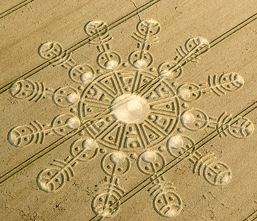 Smeathe's Plantation, Wiltshire crop circle, aerial photo 2