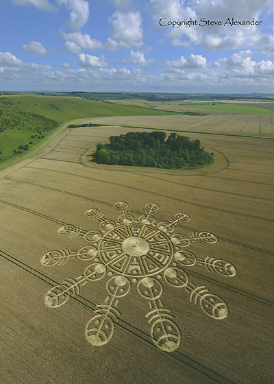 Smeathe's Plantation, Wiltshire crop circle, aerial photo 7
