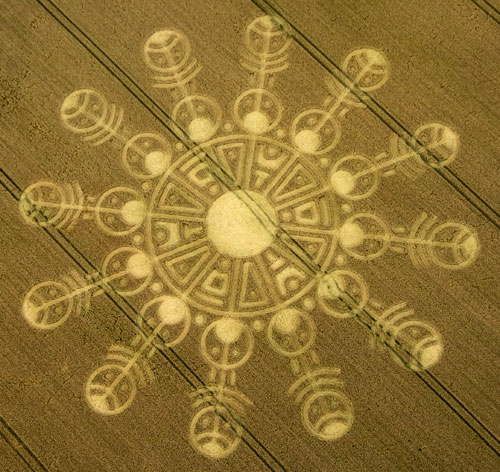 Smeathe's Plantation, Wiltshire crop circle, aerial photo 10