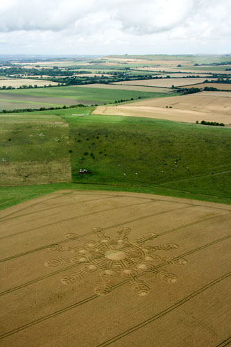 Smeathe's Plantation, Wiltshire crop circle, aerial photo 11