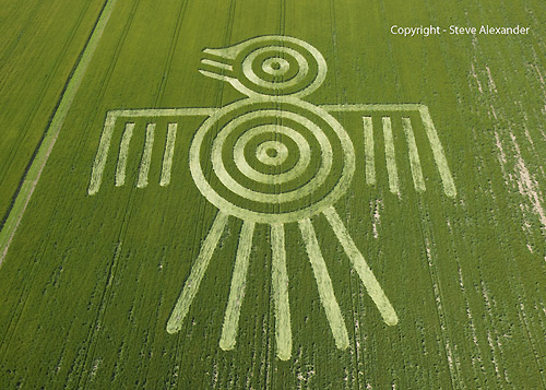 Barbury Castle, Wiltshire crop circle, aerial photo 4