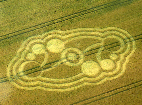 Liddington Castle, Wiltshire crop circle, aerial photo 3