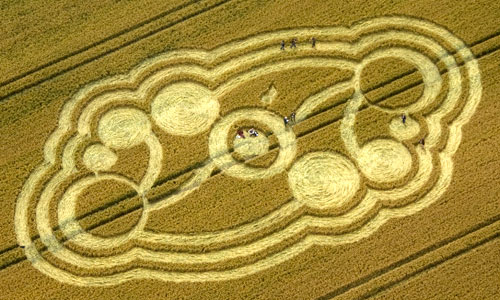 Liddington Castle, Wiltshire crop circle, aerial photo 4