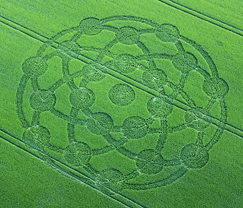 Barbury Castle, Wiltshire crop circle, aerial photo 2