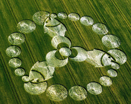 Bishop Cannings, Wiltshire crop circle, aerial photo 7