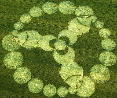 Bishop Cannings, Wiltshire crop circle, aerial photo 3