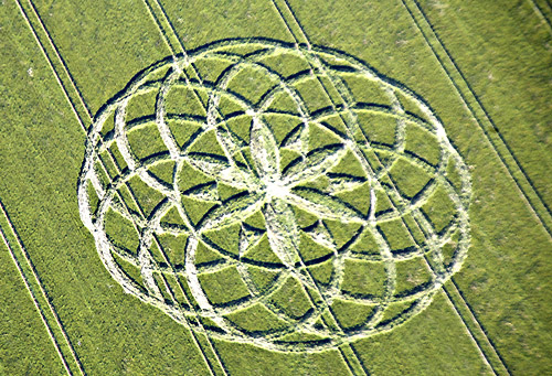 Bishop Cannings, Wiltshire crop circle, aerial photo 2
