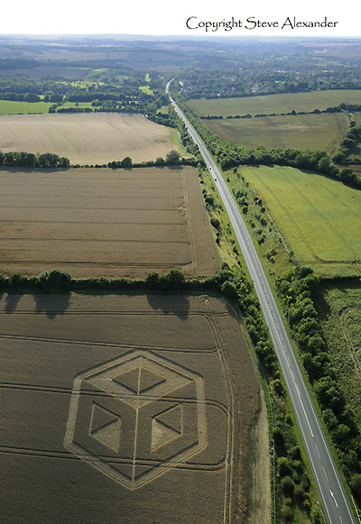 Bishop Sutton, Hampshire crop circle, aerial photo 2